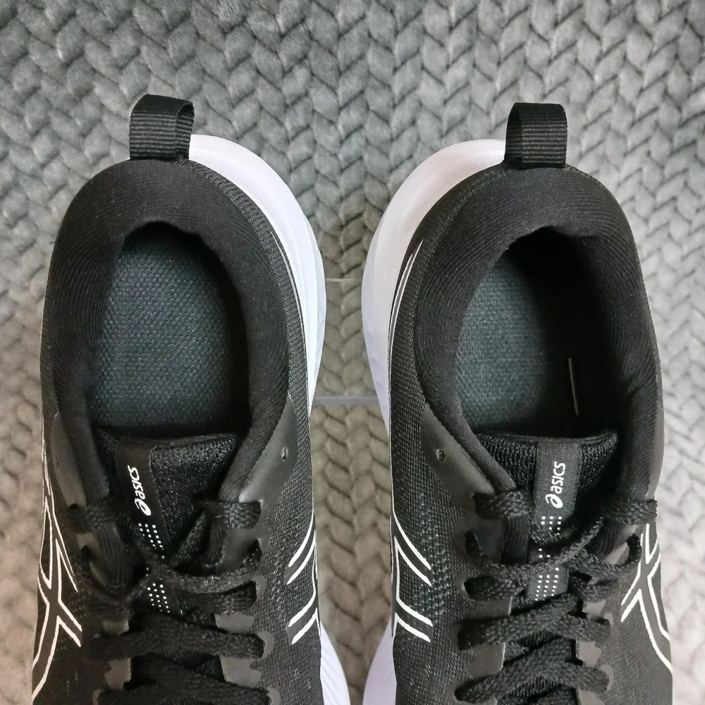 Asics Black and White Athletic Running Shoes
